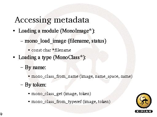 Accessing metadata