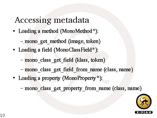 Accessing metadata